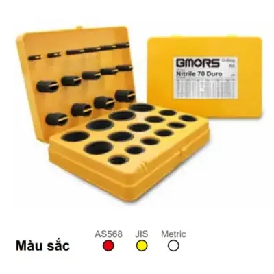 Hộp O-ring Series 3 386 Chi Tiết 30 Size(3-44 mm) Cao Su NBR70 Đen Gmors METRIC N70 KIT