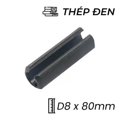 Chốt Ống DIN1481 Thép 65Mn Đen D8x80mm (25Cái/Bịch)