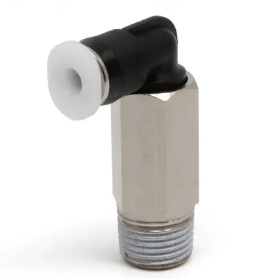Đầu Nối Nhanh Khí Nén Dạng Cong 90° Ren Ngoài (Dài) Pisco PLL1/8-N1MU