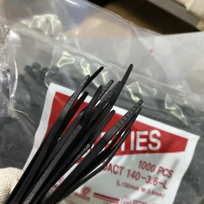 Dây Rút Nhựa Chống Tia UV Màu Đen DONG-A 140×3.6mm (1000 Sợi/Bịch)
