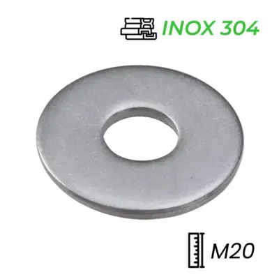 Lông Đền Phẳng Inox 304 DIN9021 M20
