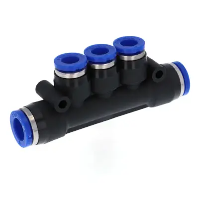 Đầu Nối Nhanh Khí Nén Chữ T 5 Ngã Dạng Nối Giảm Pisco SPKG8-6