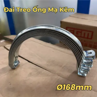 Đai Treo Ống Hai Mảnh Thép Mạ Kẽm (DN150) Ø168mm
