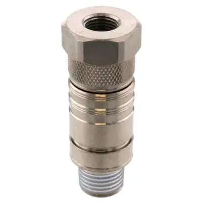Bộ Đầu Nối Nhanh Ống Dẫn Điều Khiển Nhiệt Độ Khuôn Đúc Dạng Thẳng Ren Trong, Có Van Tự Ngắt Pisco ASC10-01F02