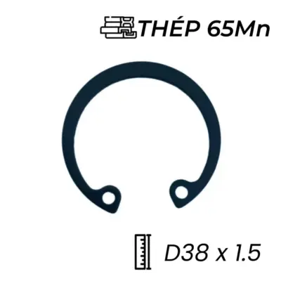 Phe Gài Lỗ Thép 65Mn DIN472 D38x1.5 (5Cái/Bịch)