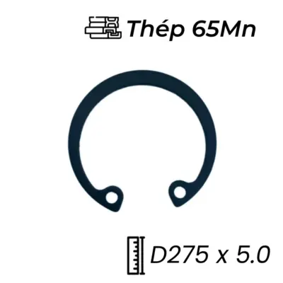 Phe Gài Lỗ Thép 65Mn DIN472 D275x5.0