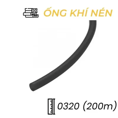 Dây Hơi Khí Nén PU Phi 3 Màu Đen OD3 x ID2 mm CDC PU 0320 (200m)