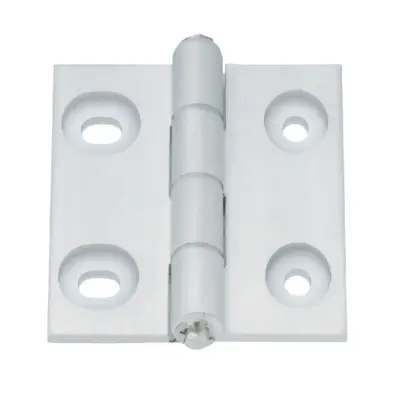 Bản Lề Lá Có Lỗ Ovan Nhôm Hợp Kim Mạ Anodized Trắng (HHPSNA6) L 47 mm