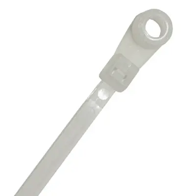 Dây Rút Nhựa Có Lỗ Bắt Vít Màu Trắng KST 313 x 7.6 mm KM5-300H