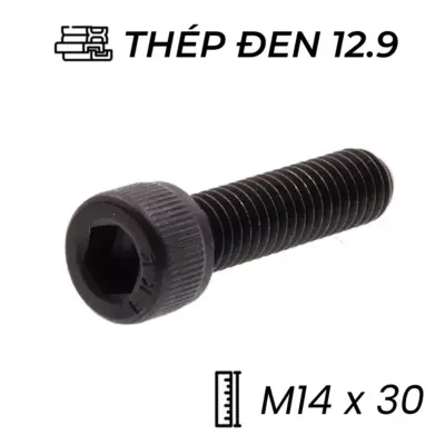Lục Giác Chìm Đầu Trụ Thép Đen 12.9 DIN912 M14x30