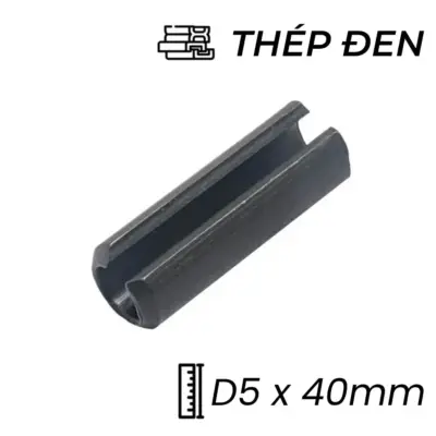 Chốt Ống DIN1481 Thép 65Mn Đen D5x40mm (50Cái/Bịch)