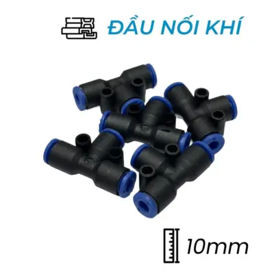 Đầu Nối Nhanh Khí Nén Chữ T Ø10mm CDC MPUT 10 (Màu Đen)