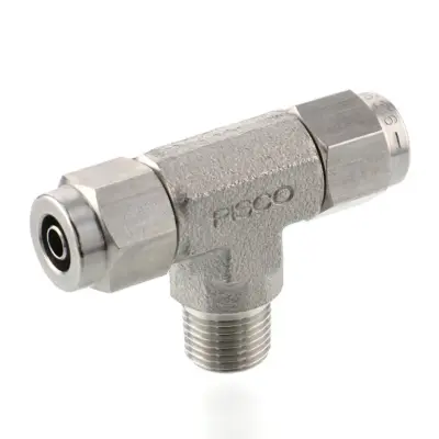 Đầu Ngạnh Nối Ống Có Đai Ốc Xiết Dạng Chữ T Ren Ngoài Pisco NSB1080-02