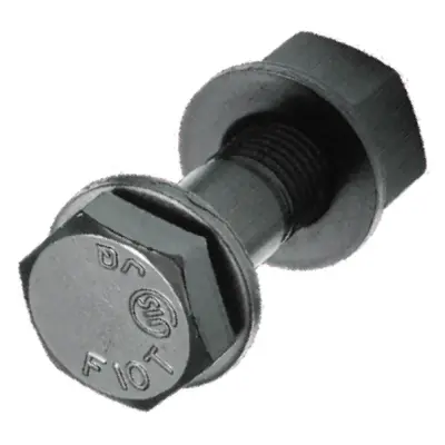 Bulong Cường Độ Cao Thép Đen F10T M20x55 Ren Lửng (1 Tán + 2 Lông Đền)