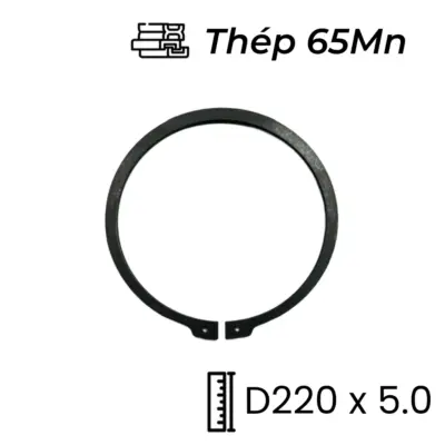 Phe Gài Trục Thép 65Mn DIN471 D220x5.0