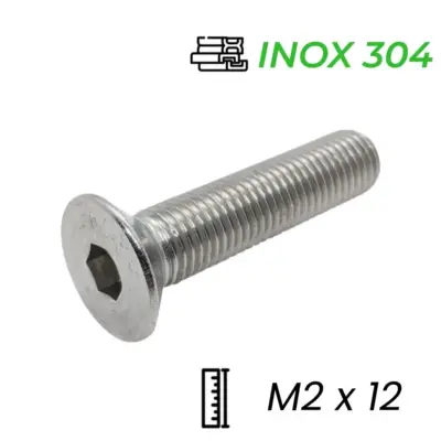 Lục Giác Chìm Col Inox 304 DIN7991 M2x12 (50Cái/Bịch)