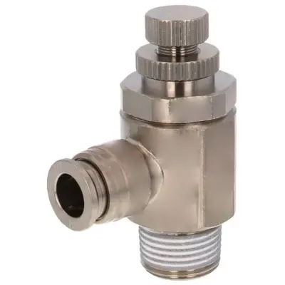 Van Tiết Lưu Khí Nén Bằng Đồng Mạ Niken Pisco KJSC8-03B-1