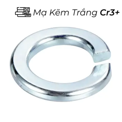 Lông Đền Vênh Thép Mạ Kẽm Trắng Cr3+ DIN127 M16 (50Con/Bịch)