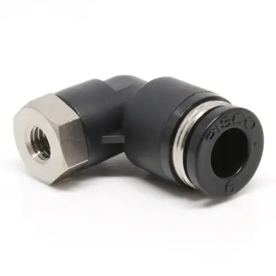 Đầu Nối Nhanh Khí Nén Dạng Cong 90° Ren Trong Pisco PLF6-M6W