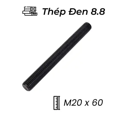 Guzong Thép Đen 8.8 M20x60