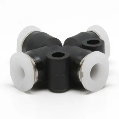 Đầu Nối Nhanh Khí Nén Ngã 4 Dạng Nối Giảm Pisco PZC5/32-1/8M