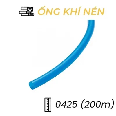 Dây Hơi Khí Nén PU Phi 4 Màu Xanh OD4 x ID2.5 mm CDC PU 0425 (200m)