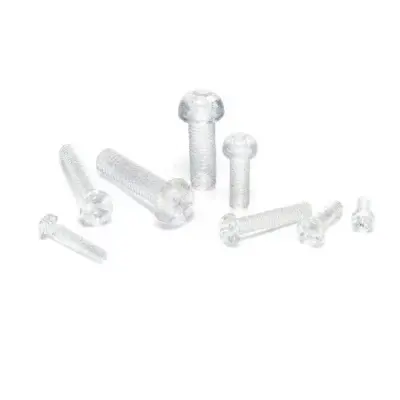 Bulong Pake Đầu Tròn Nhựa PC Trong Suốt M4x10 NBK Dòng SPC-P