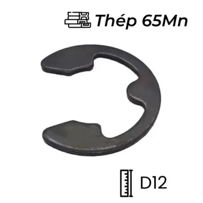 Phe Gài Trục Chữ E Thép DIN6799 D12 (5Cái/Bịch)