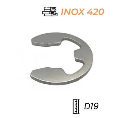 Phe Gài Trục Chữ E Inox 420 D19