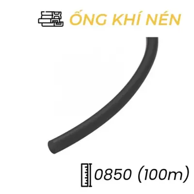 Dây Hơi Khí Nén PU Phi 8 Màu Đen OD8 x ID5 mm CDC PU 0850 (100m)
