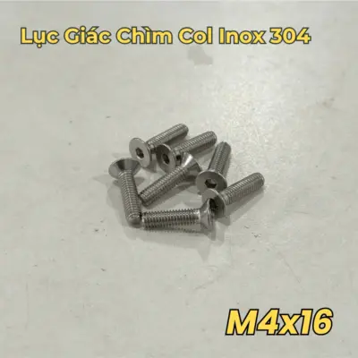 Lục Giác Chìm Col Inox 304 DIN7991 M4x16 (50Cái/Bịch)