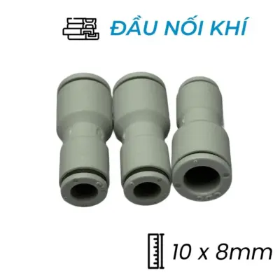 Đầu Nối Nhanh Khí Nén Giảm Ø10x8mm CDC MPG 1008-W (Màu Trắng)
