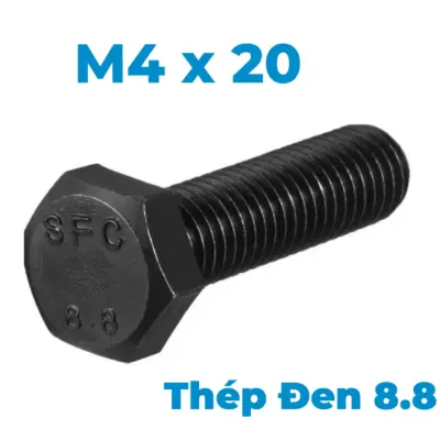 Bulong Thép Đen 8.8 DIN933 M4x20