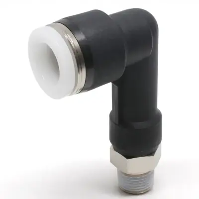 Đầu Nối Nhanh Khí Nén Dạng Cong 90° Ren Ngoài (Dài) Pisco PLL3/8-N1UW