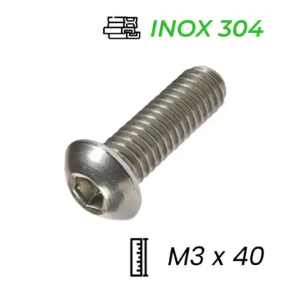 Lục Giác Chìm Mo Inox 304 ISO7380 M3x40
