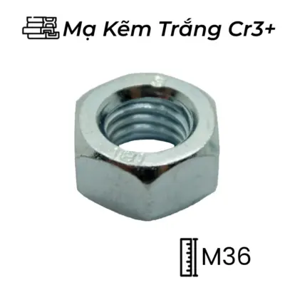 Tán Thép Mạ Kẽm Trắng Cr3+ 8.8 DIN934 M36