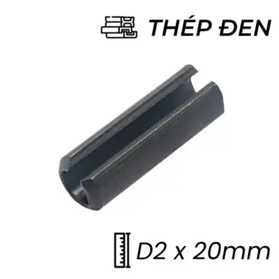 Chốt Ống DIN1481 Thép 65Mn Đen D2x20mm (100Cái/Bịch)
