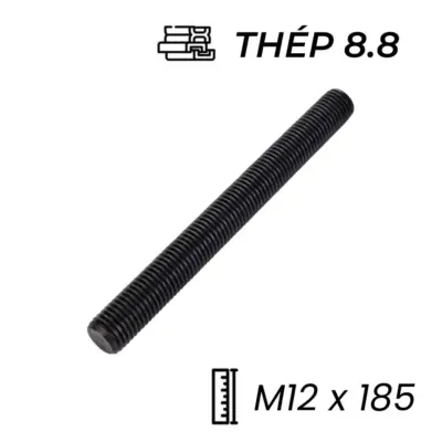 Guzong Thép Đen 8.8 M12x185