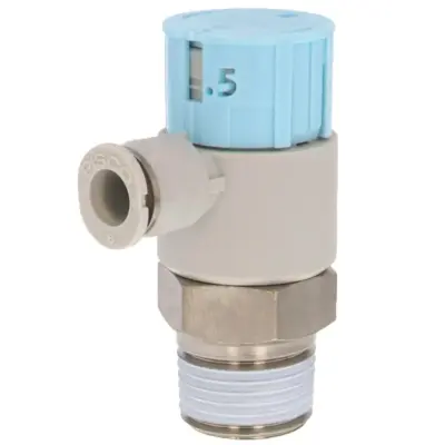 Van Tiết Lưu Khí Nén Loại Khóa Đẩy Có Hiển Thị Chỉ Số Pisco JSGC6-03BW