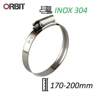 Đai Siết Cổ Dê Inox 304 – Orbit Dùng Cho Ống 170-200mm