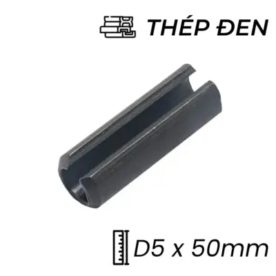 Chốt Ống DIN1481 Thép 65Mn Đen D5x50mm (50Cái/Bịch)