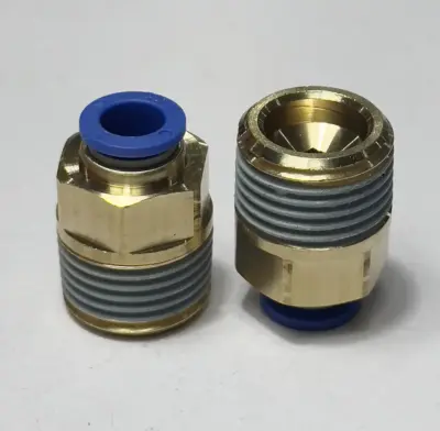 Đầu Nối Nhanh Khí Nén Ø8mm – Ren Ngoài 1/2″ CDC MPC 0804 (Màu Xanh)