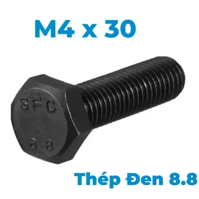 Bulong Thép Đen 8.8 DIN933 M4x30