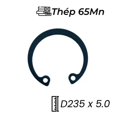 Phe Gài Lỗ Thép 65Mn DIN472 D235x5.0