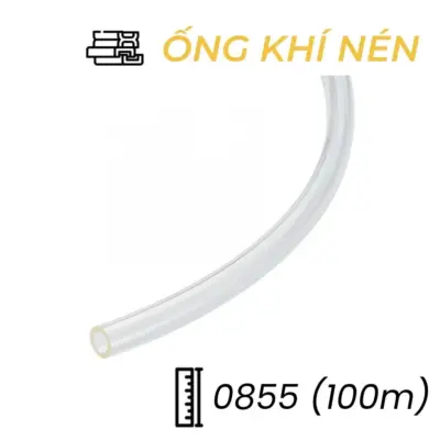 Dây Hơi Khí Nén EPU Phi 8 Màu Trong Suốt OD8 x ID5.5 mm CDC EPU 0855 (100m)