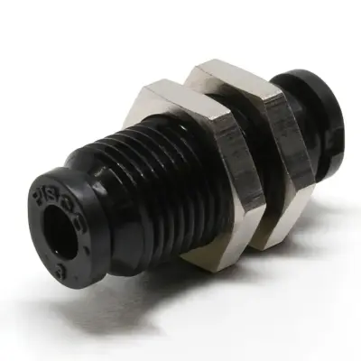 Đầu Nối Nhanh Khí Nén Dạng Thẳng Ren Ngoài Lắp Kẹp Vách Pisco PM2MW