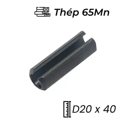 Chốt Ống DIN1481 Thép 65Mn Đen D20x40mm