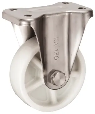 Bánh Xe Nylon Càng Inox Cố Định Không Phanh D130 UKAI PBDKA-130