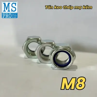 Tán Keo Thép Mạ Kẽm 4.8 DIN985 M8