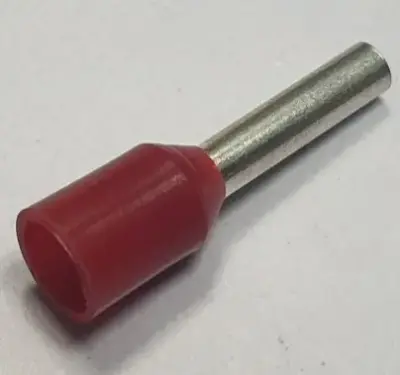 Đầu Cosse Pin Rỗng Bọc Nhựa 1.5 mm2 KST Màu Đỏ E1512